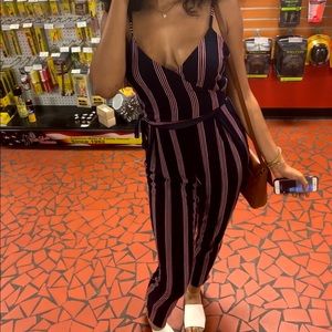 Striped Blue Red & White Jumpsuit💢